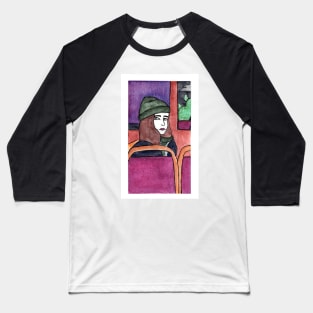 Girl With Green Hat Baseball T-Shirt